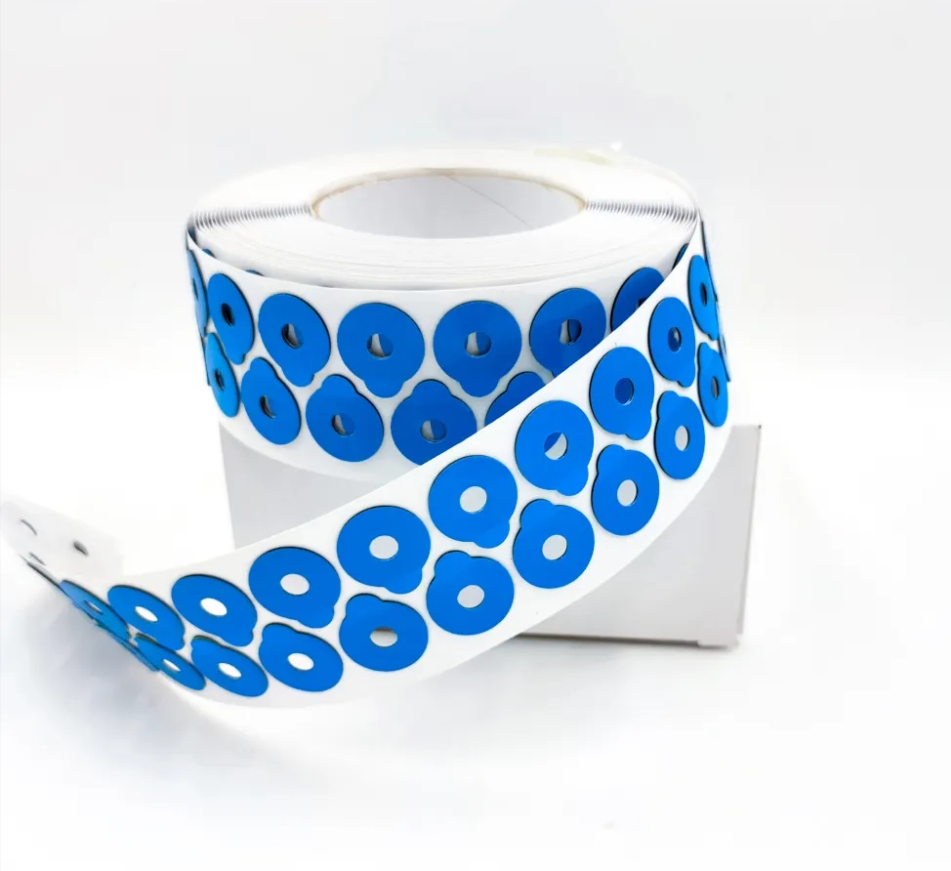 Blue 21*25mm Round Shape Optical Glasses Polishing Pad Lenses Blocking Pads Double Sided Foam Polishing Lens