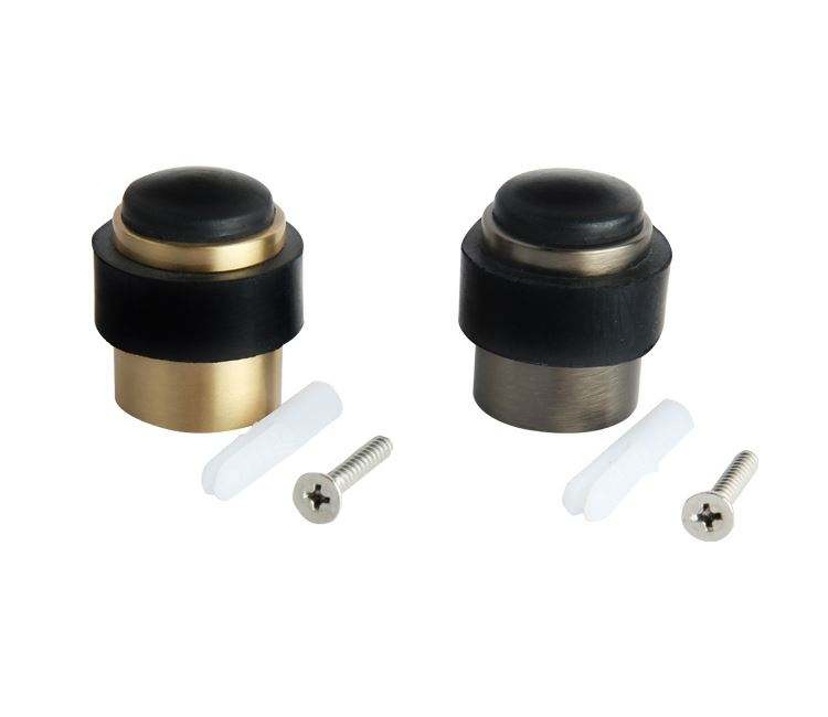 Rubber Wedge, Stainless Steel Floor Door Stop Hardware Heavy Duty Door Stop Gold Cushion Rubber Wall Mount Door Stopper