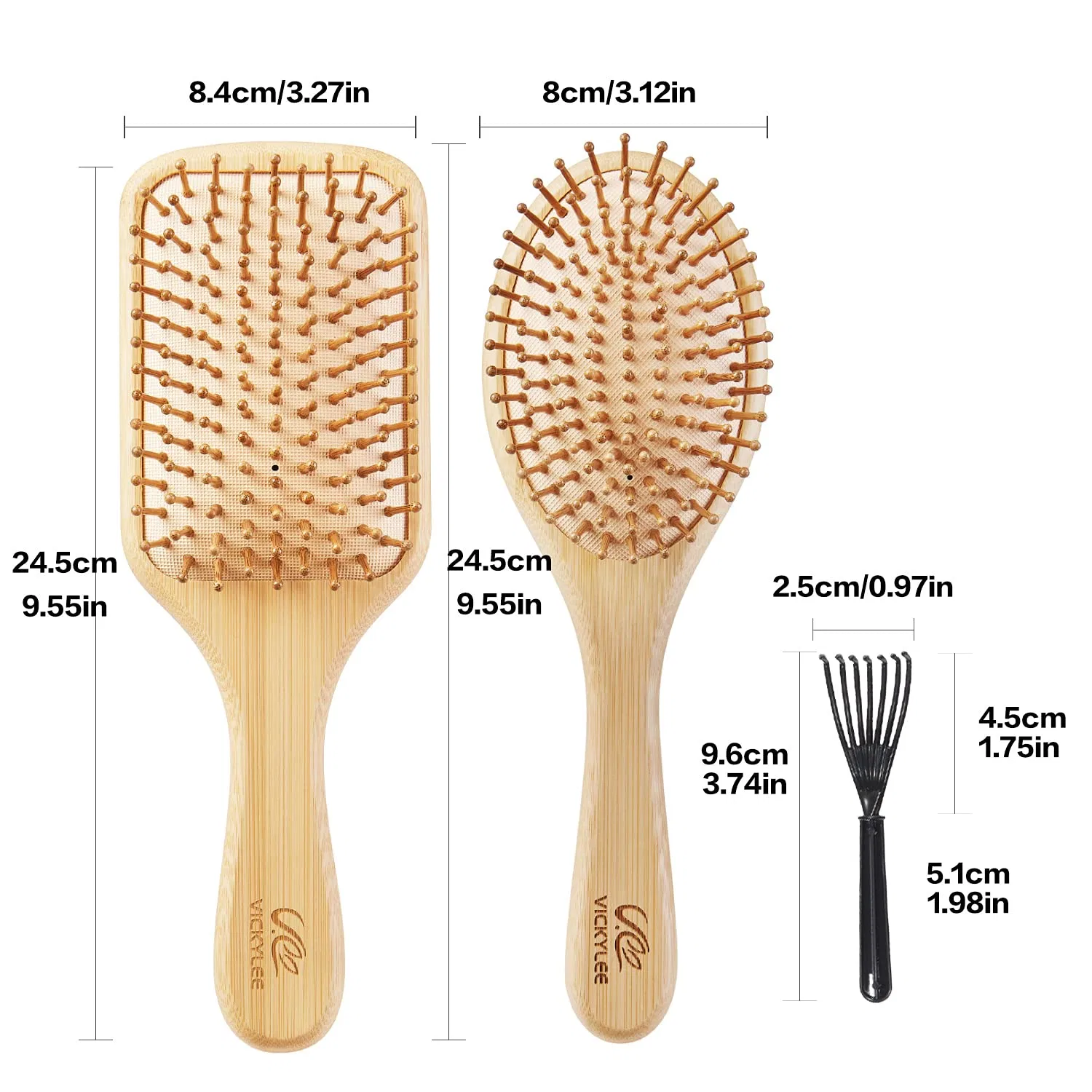 Large Natural Wooden Bamboo Hair Comb