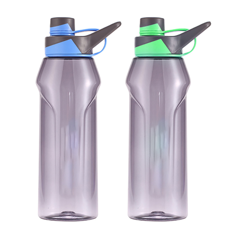 Plastic Motivational BPA-Free Space Portable Leak-Proof Sport Kettle Water Bottle