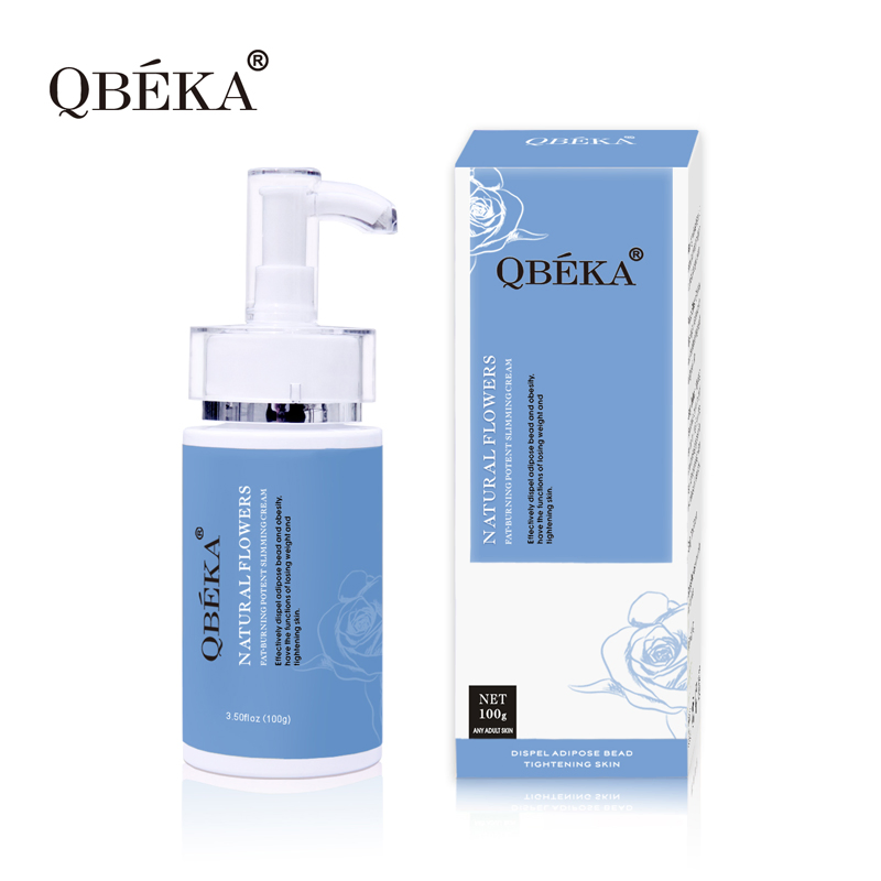 Qbeka Natural Flowers Fatburning Potent Slimming Massaging Cream Weight Loss Botanical Extracts