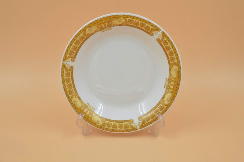 9.2"Soup Plate Round Decal Porcelain Ceramics Tableware