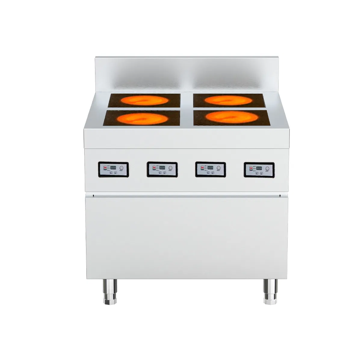 Versatile 4-Burner Ceramic Electric Stove for Commercial Use
