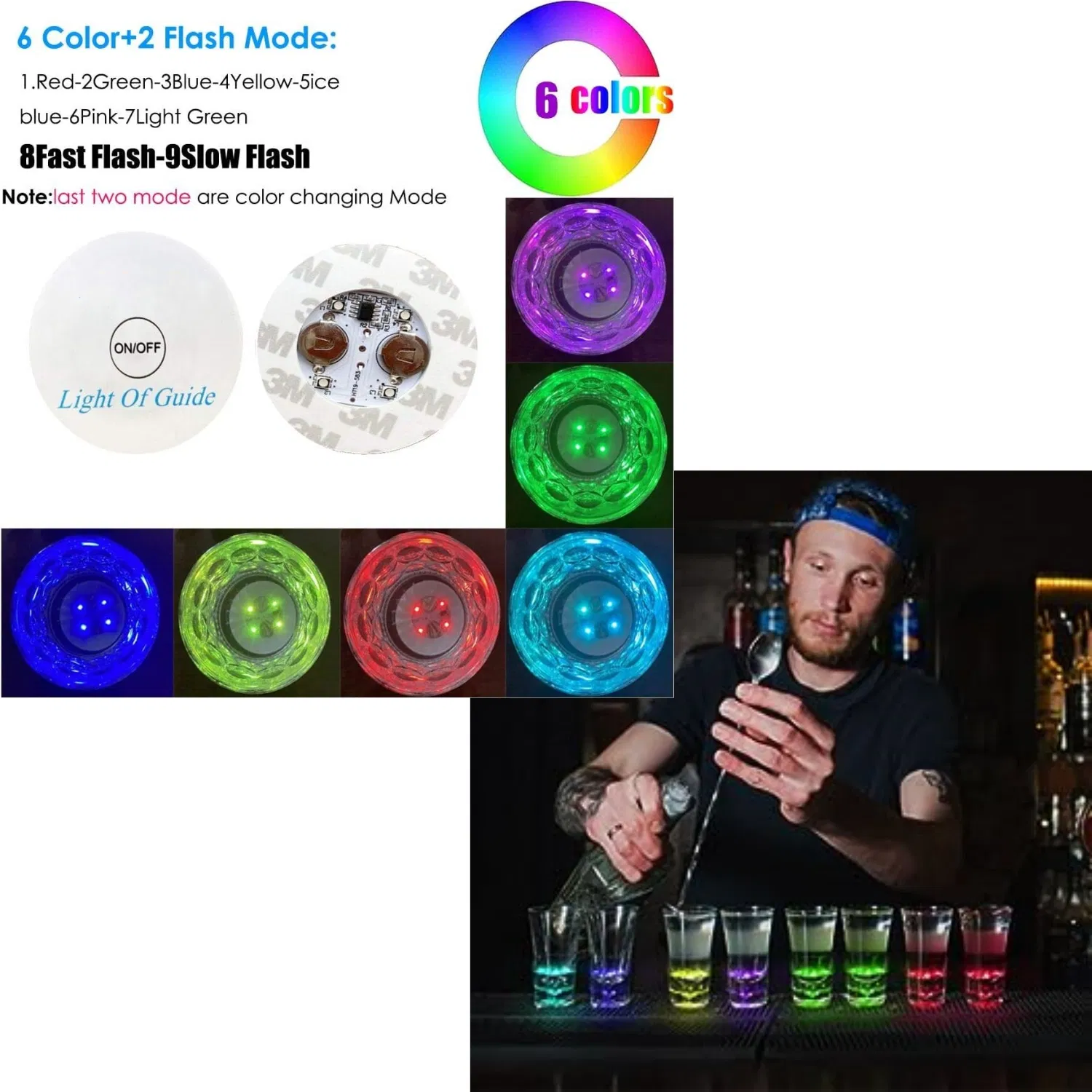 Flash Light up Cup Coaster