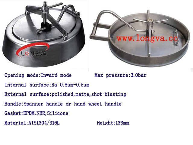 Sanitary Food Grade Stainless Steel Manhole Door