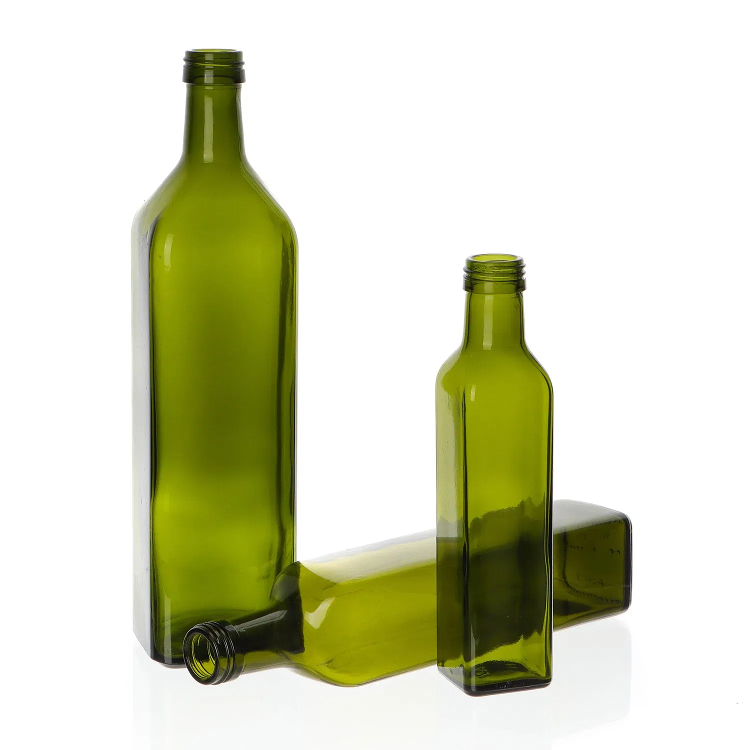 Fast Delivery 250ml 500ml 750ml Kitchen Square Vinegar Glass Olive Oil Bottles with Screw Cap