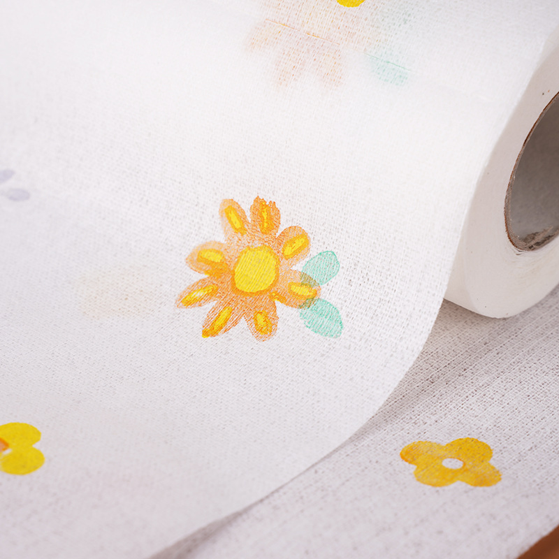 Absorbent Kitchen Paper Towels Washable Household Cleaning Tissue Rolls