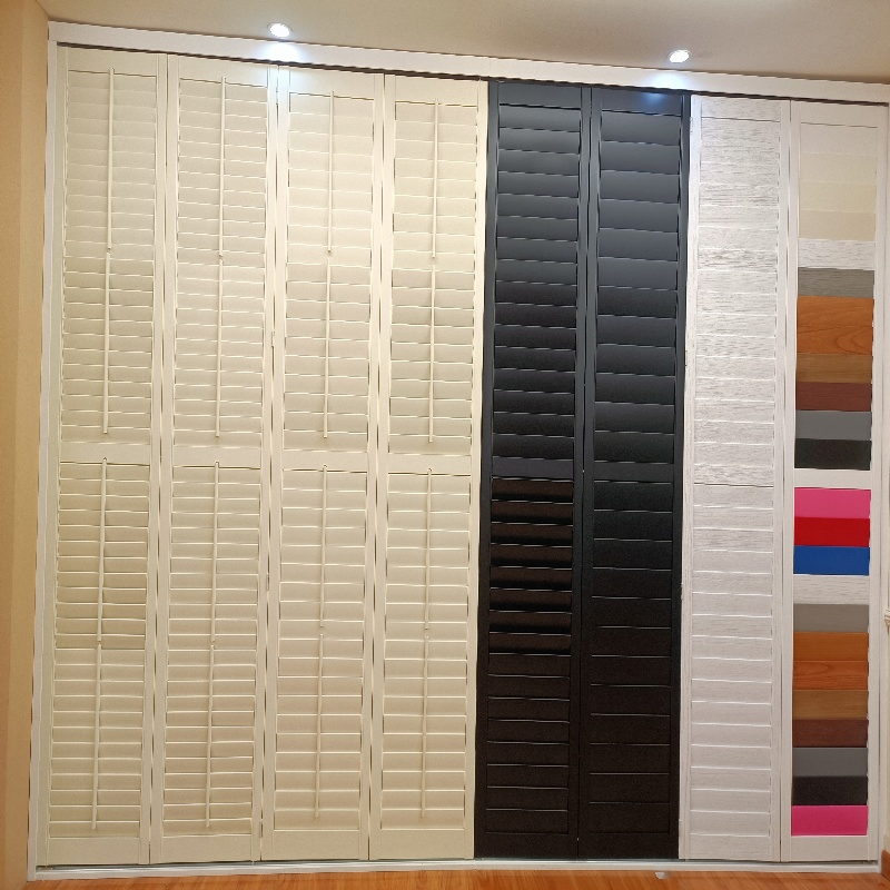 Tracked Wooden Plantation Shutters for Great for Room Dividers Windows Interior Folding White Enjoy Life Minimalist Home
