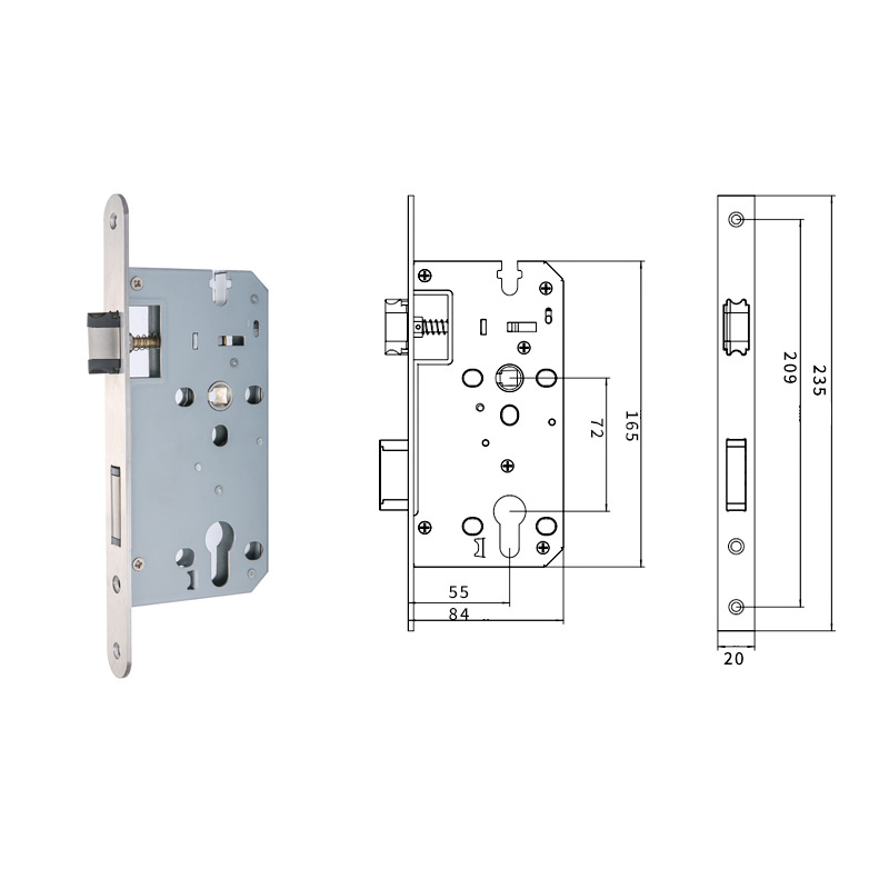 China-Made High-Security Mortise Door Lock Body