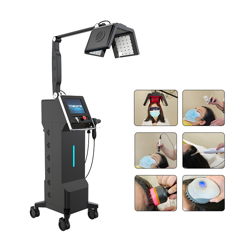 Multifunctional Laser Hair Care Hair Salon Equipment Hair Regrowth Scalp Inspection Bio Silicone Massage Comb Machine