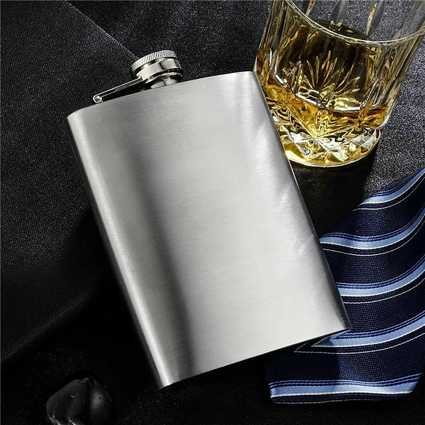 6oz Branded Stainless Steel Whisky Alcohol Liquor Pocket Hip Flask