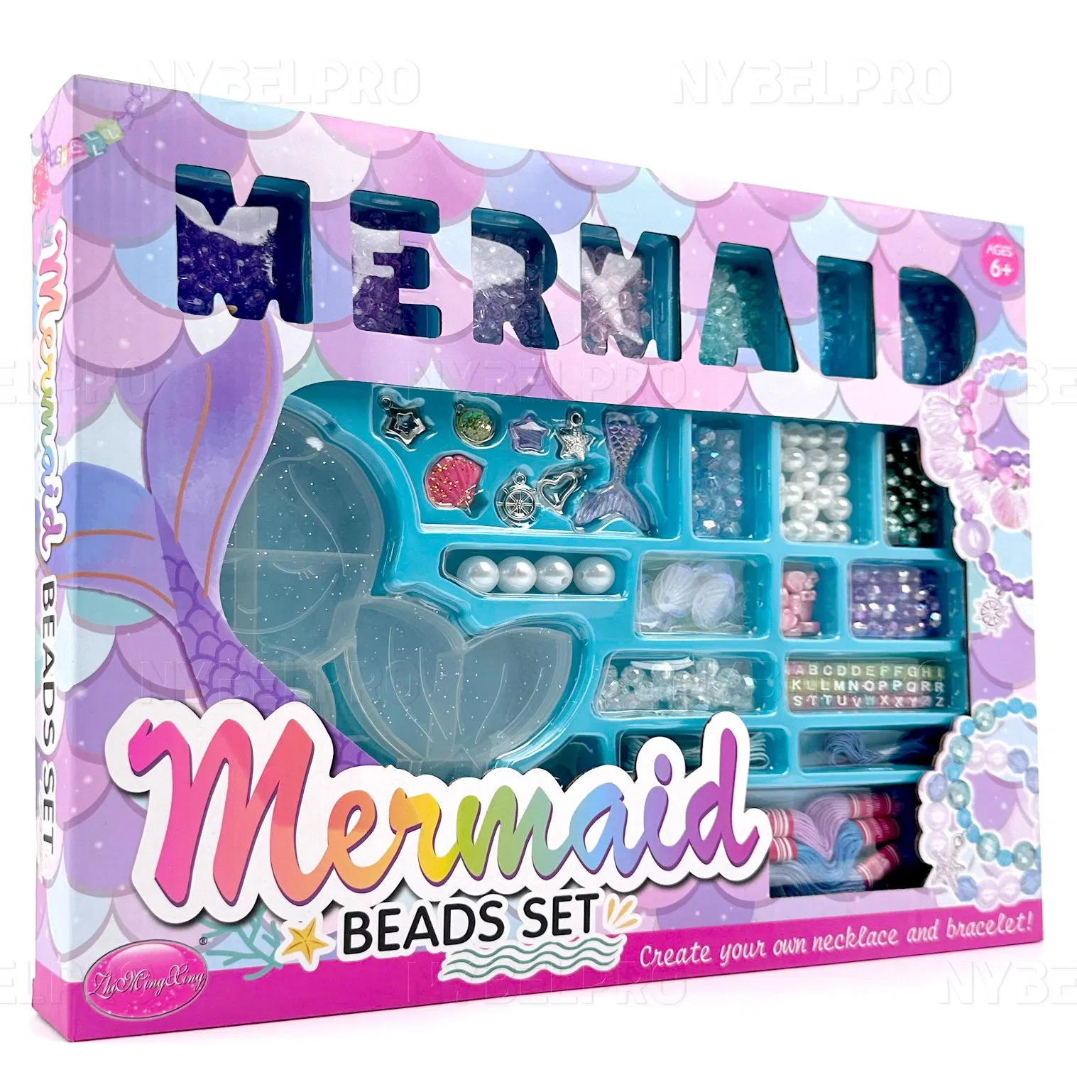 2026 Girl Gift Hot Selling Wholesale Price Creative Mermaid Beaded Bracelet with Exquisite Appearance Girls Love Mermaid Beaded Bracelet