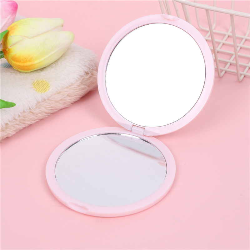 Portable Flip-Fold Circular Multi-Magnification Makeup Mirror