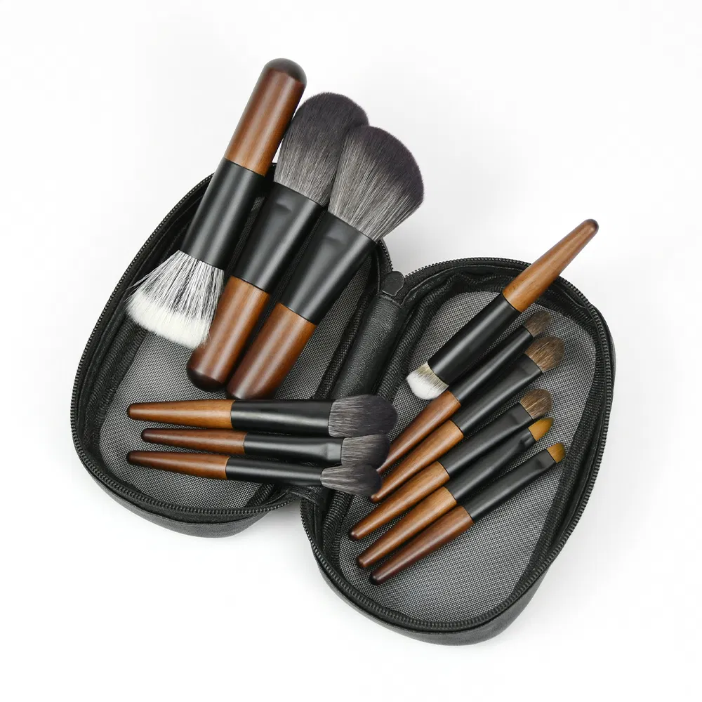 Maquillaje Beauty Tools Kits 12PCS Wooden Handle Cosmetics Makeup Brush Set for Face Lip Eye Shadow