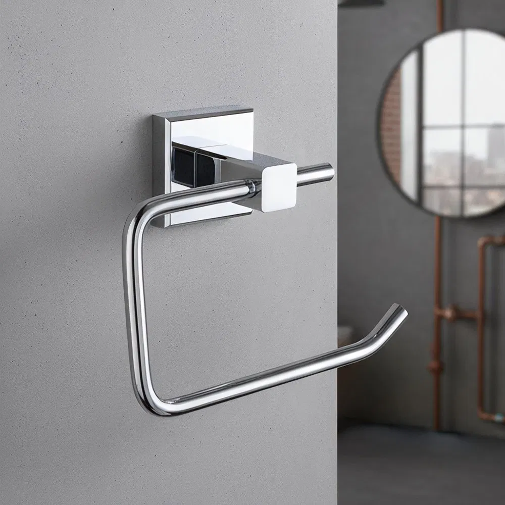 Серебряный полотенцедержатель на клейкой основе