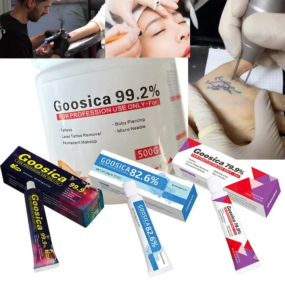 99.2% Goosica 79.9% 82.6% 99.9% 10g Tattoo Numbing Cream Before Permanent Makeup Microneedle Eyebrow Lips Piercing Auxiliary Cream