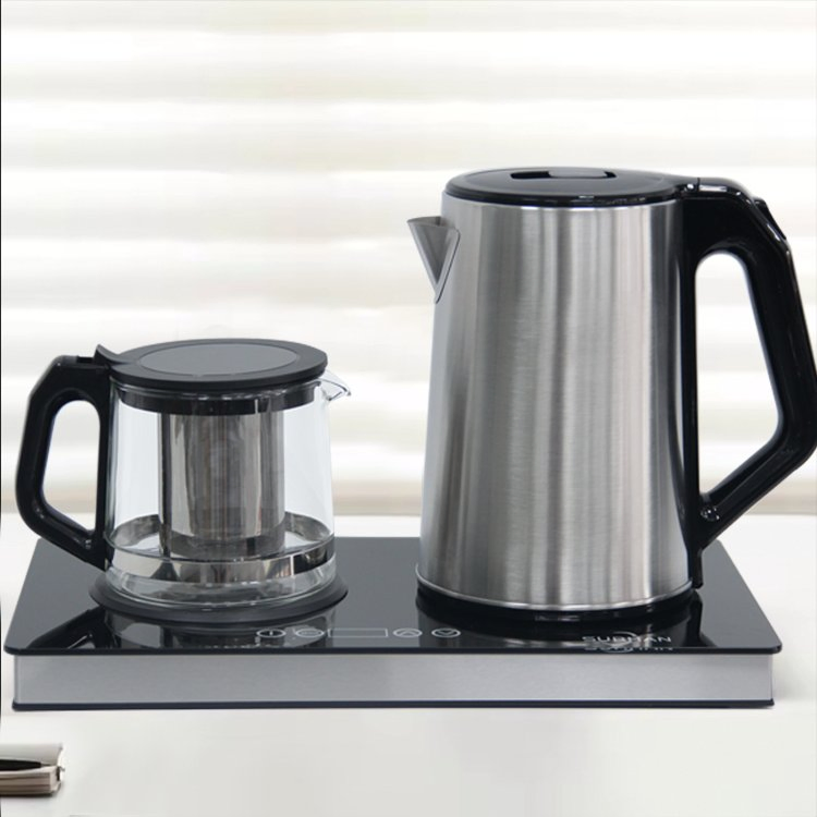 Small Kettle and Teapot Set 2L Stainless Steel Digital Control Electric Turkish Tea Maker Samovar Electric Kettle
