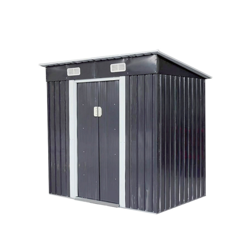 Outdoor Storage Shed, Waterproof Lockable Door Metal Tool Shed