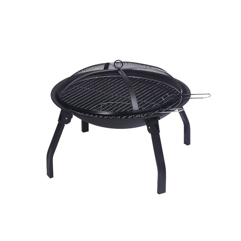 Explosion Wholesale Outdoor Camping Round Barbecue Grill with Lid Barbecue Grill