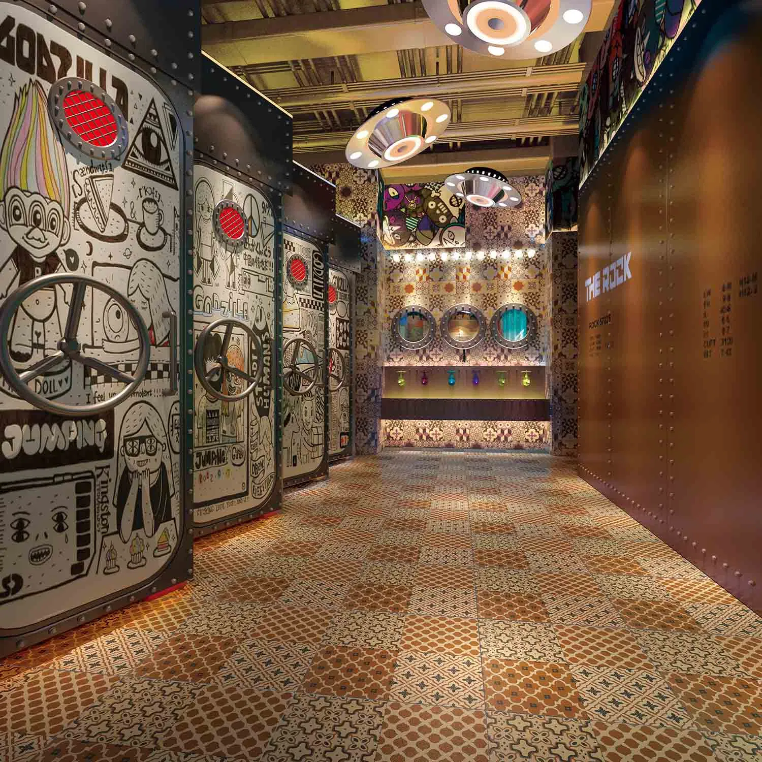 Art Glazed Decoration Tile for Wall Floor Tile for Coffee Room Restaurant Hotel Decoration