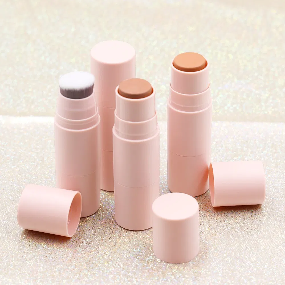 Private Label Vegan Cruelty Free Waterproof Pink Cheek 2 in 1 with Brush Creamy Concealer Bronzer Blush Highlighter Sticker