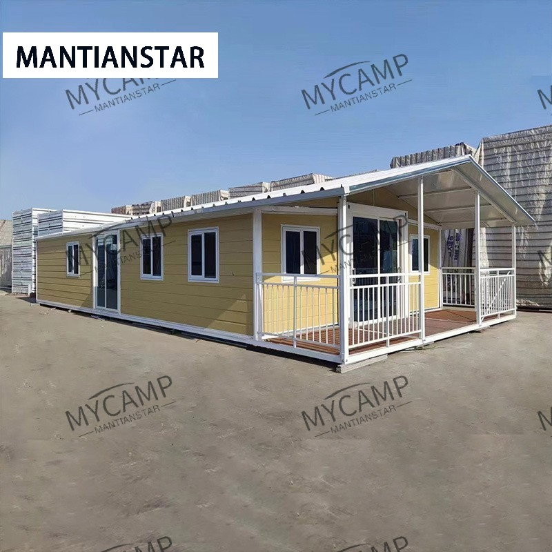 40FT Expansion Container House with Full Bathroom Expandable Residential Container House 3 Bed Rooms