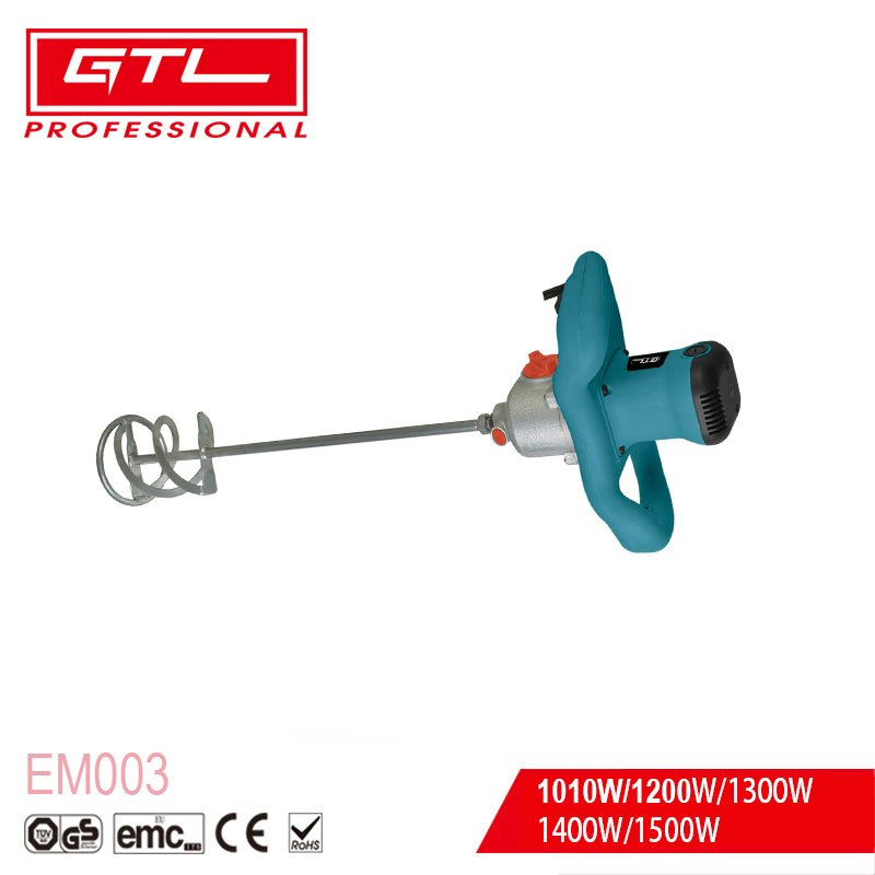 1500W Electric Portable Concrete Mixer with Soft Start Suitable for Mixing Cement, Mortar, Paint (EM003)