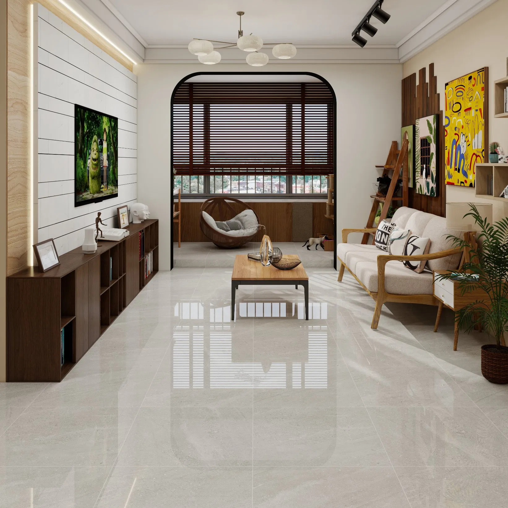 Foshan Interior Grey Porcelain Ceramic Flooring Tiles Polished Porcelain Tile 600 X600 Cermica Para Pisos