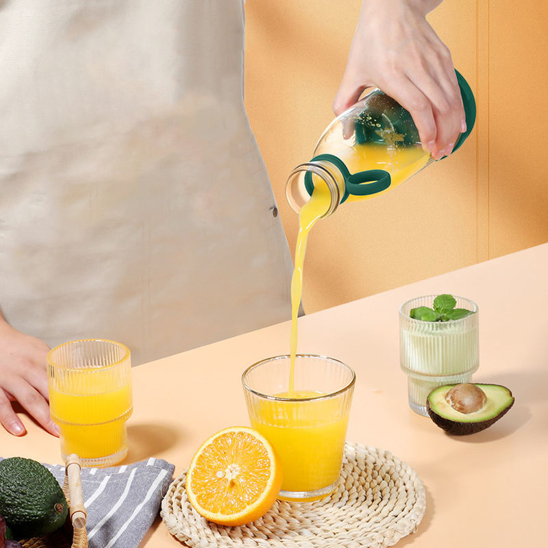 Portable Mini Electric Juicer Blender 380ml Fruit Juicer Machine Multi-Function USB Rechargeable Modern Style Stainless Steel