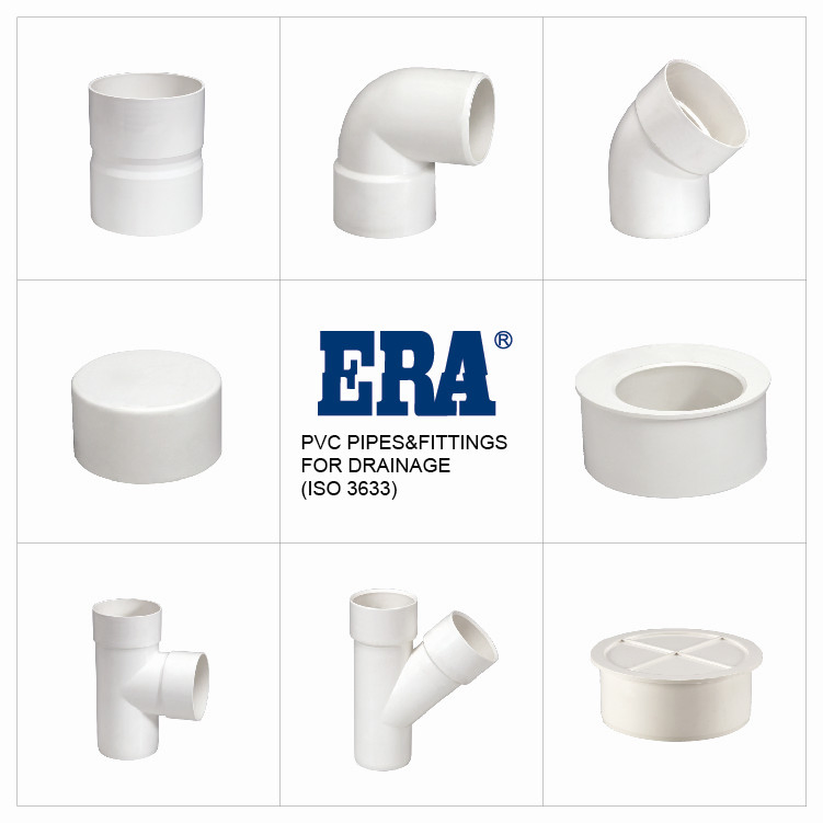 Era China Factory Good Quality PVC Drainage Water Pipe Fittings Clean out