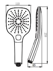 Bathroom 3 Functions Liquid Silicone Nozzles Chrome Plated Face Hand Shower Handheld Bath Shower with Button Switch for Easy Use