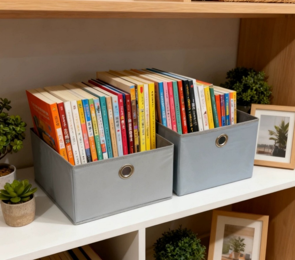 New Design Large Elegant Thick Cardboard Non Woven Fabric Foldable Storage Box