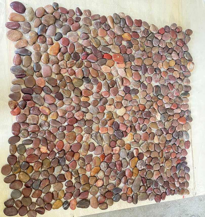 Natural Red Color River Stone Garden Stone Swimming Pool Pebble Mosaic Tile