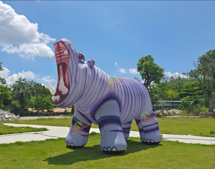 Aoqile 2025 Best-Selling Inflatable Hippo Doll for Parks & Events