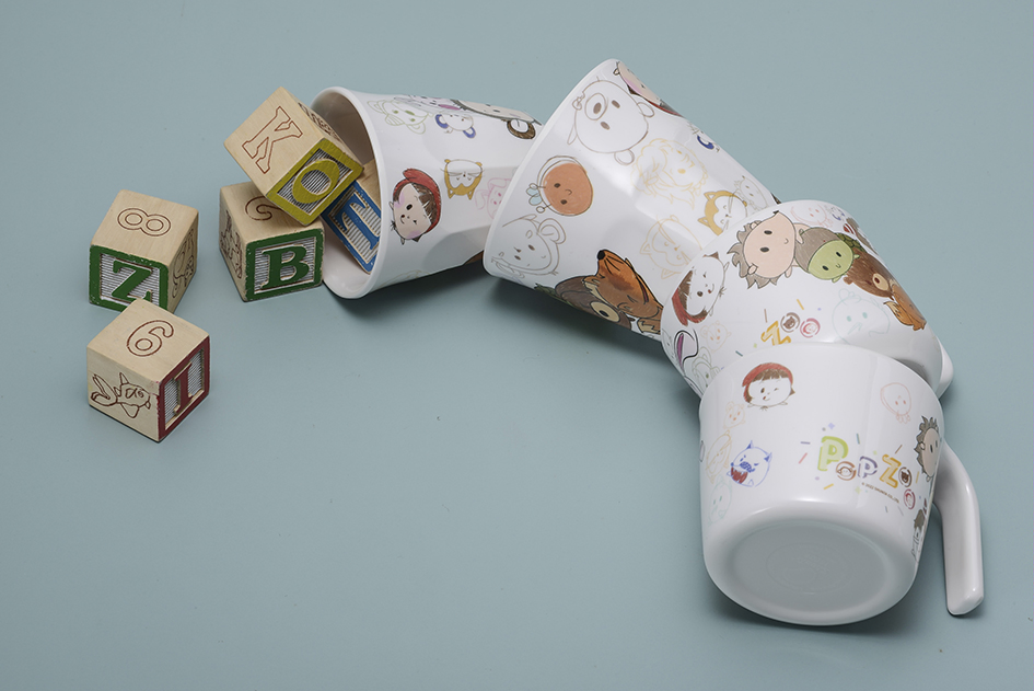 Детская кружка с мультяшным рисунком, меламин 250 мл