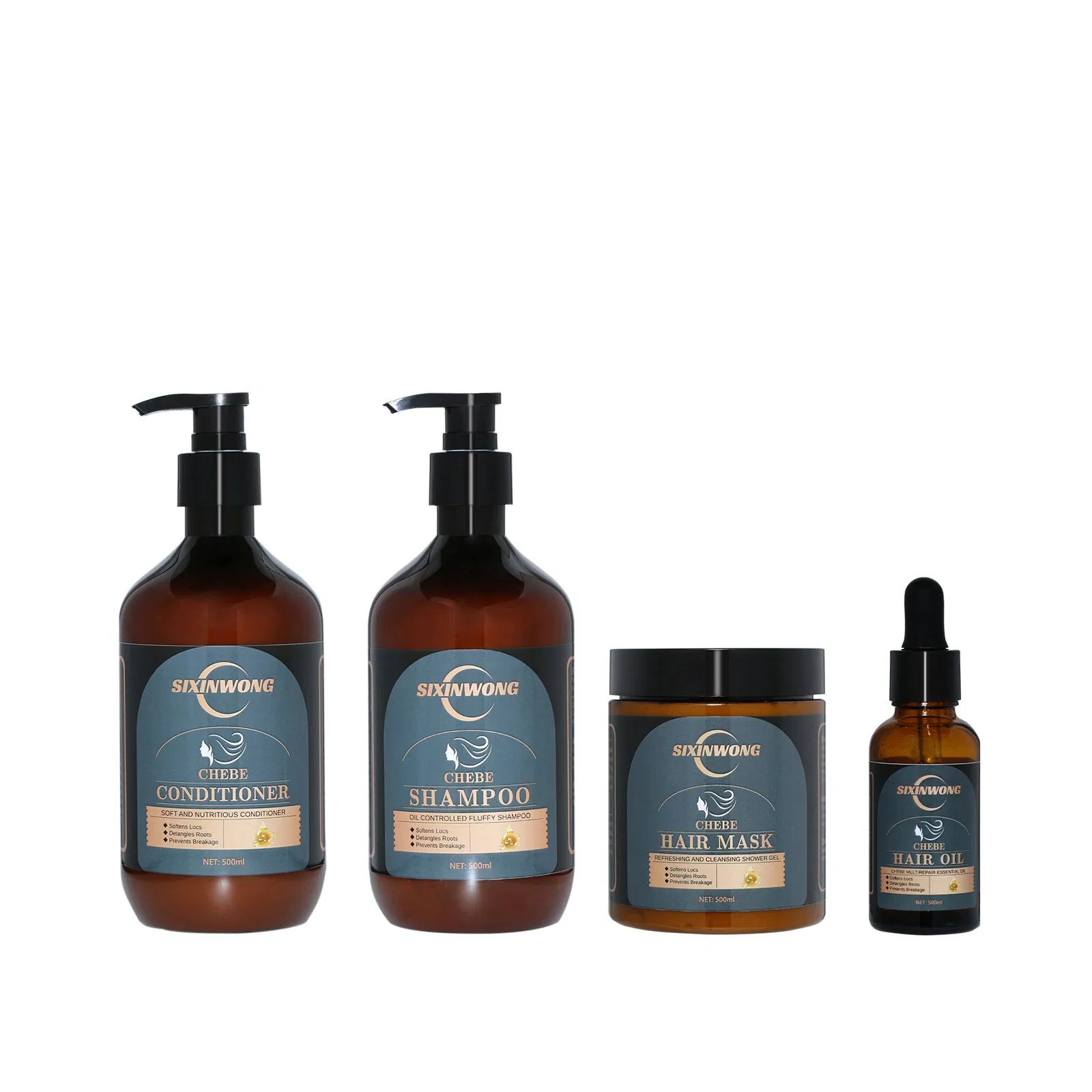Beauty Cosmetics Chebe Prevent Hair Loss and Provide Nutrients Conditioner Shampoo Set