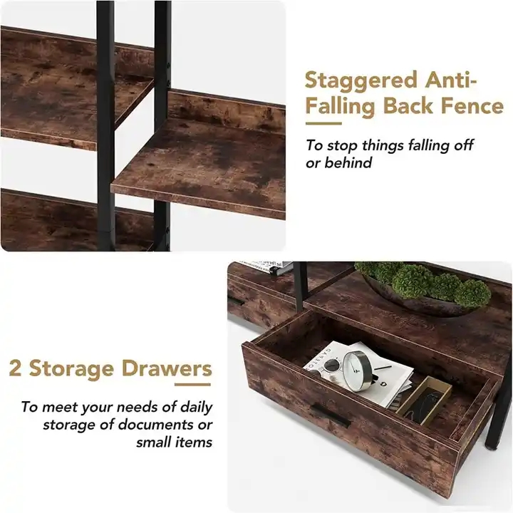 Factory Wholesale High End Book Shelf Bookcase Furniture Bookshelf