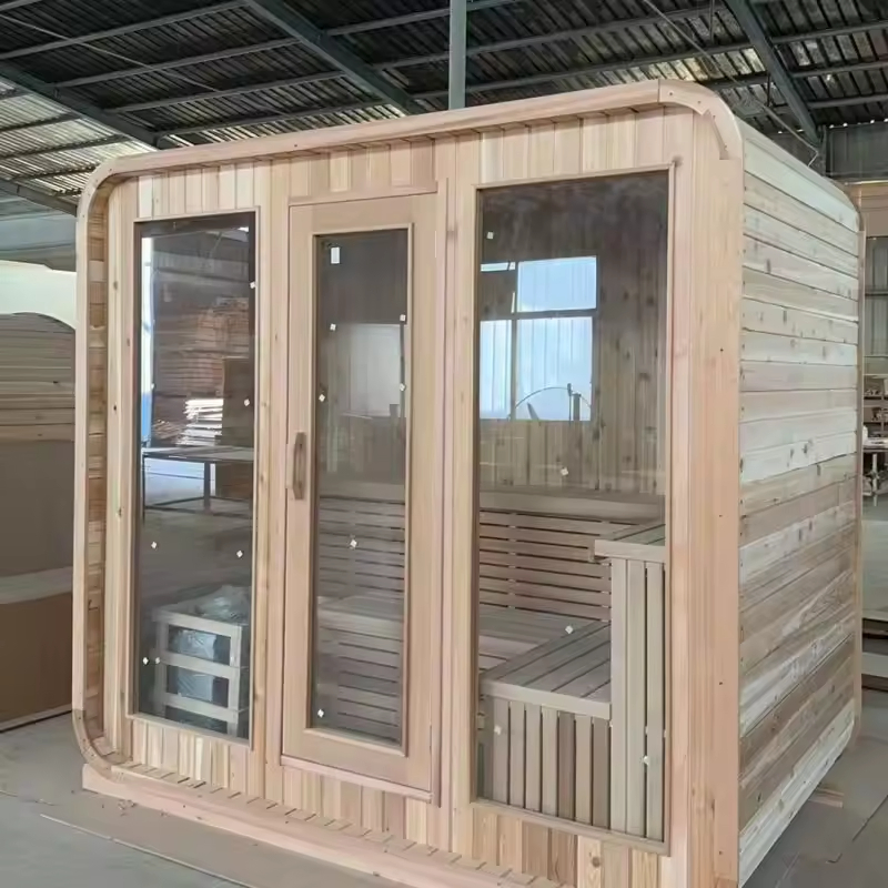 Modern Design Wooden Outdoor Sauna Red Cedar Traditional Steam Sauna Room