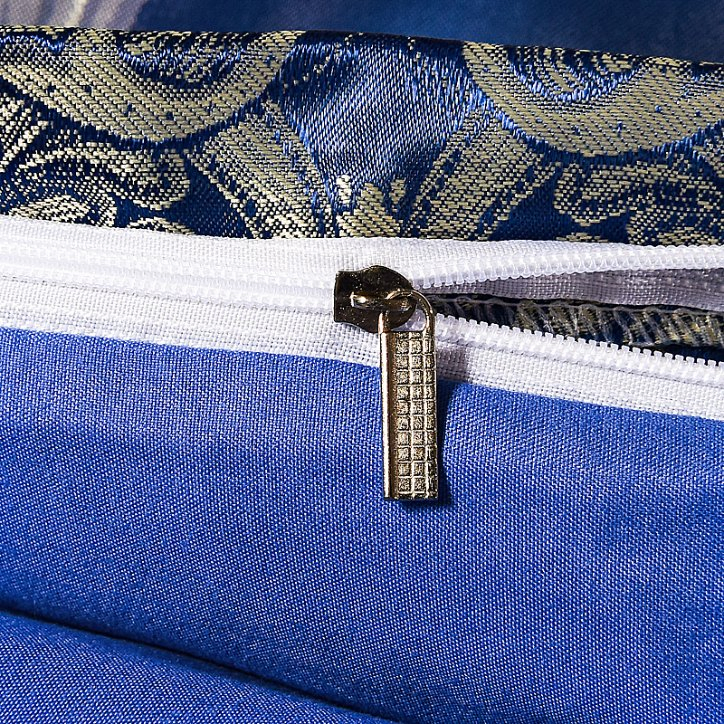 Jacquard Comforter Satin Stripe Bedsheet 4 PCS Bedding Set Quilting Bed Linen