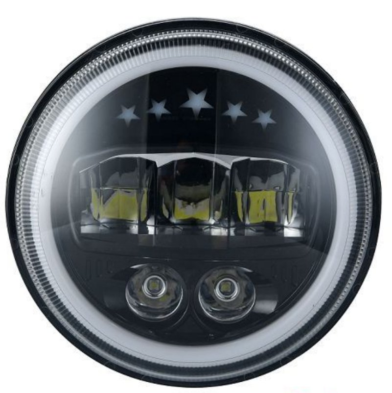 Factory Five Stars 7-Inch Round LED Motorcycle Headlight