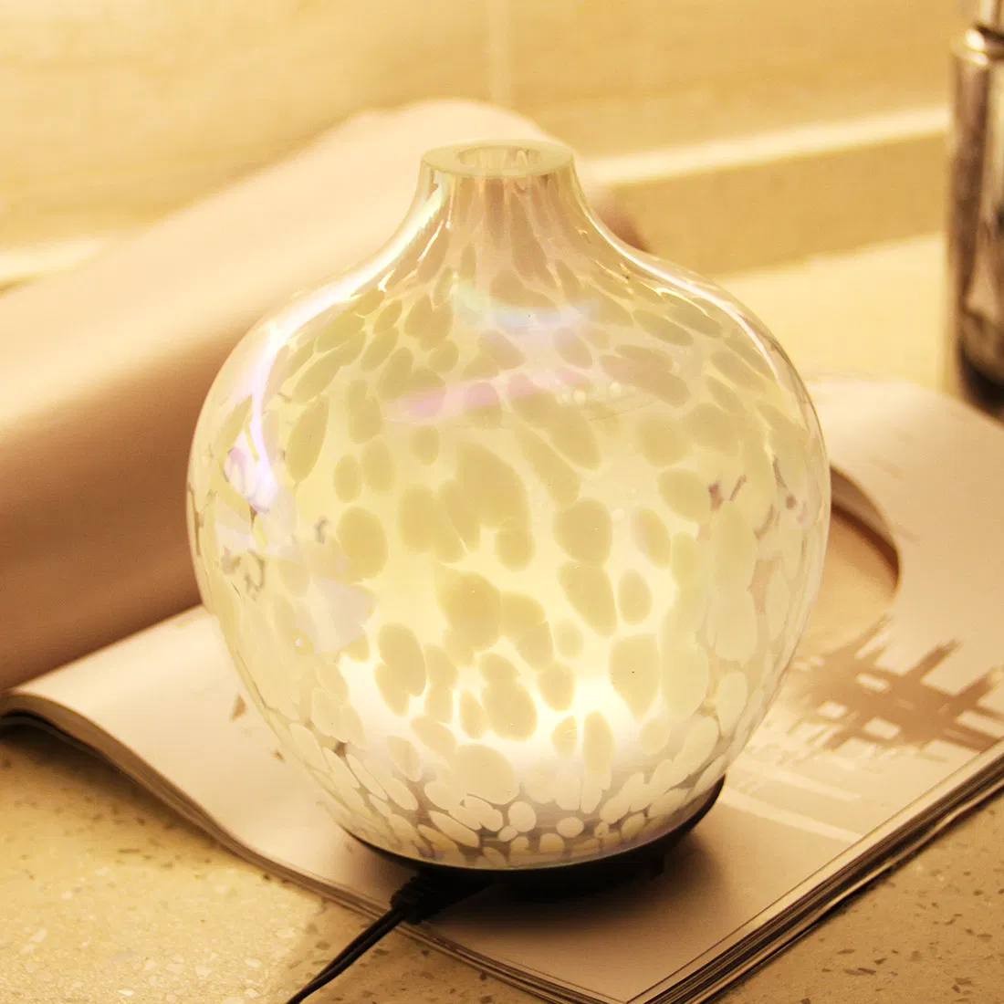Cool Mist Luxury Glass Aroma Therapy Essential Oil Diffuser