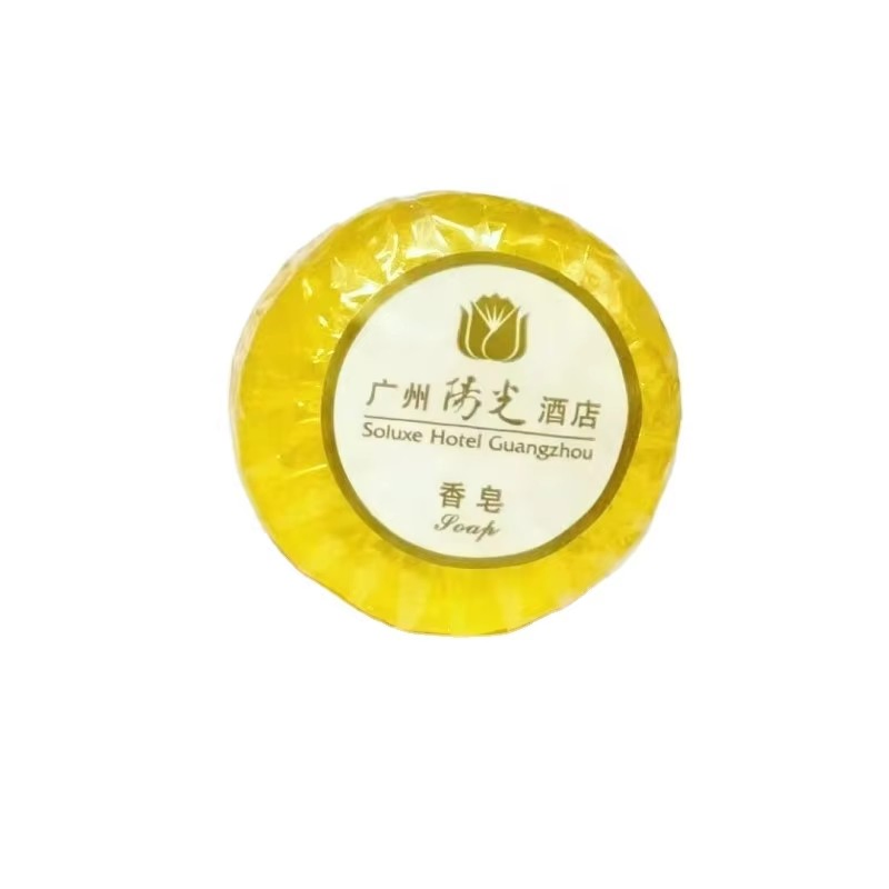 Custom Luxury Hotel Bath Soaps Disposable Plastic Small Round-Shape Logo Travel Set
