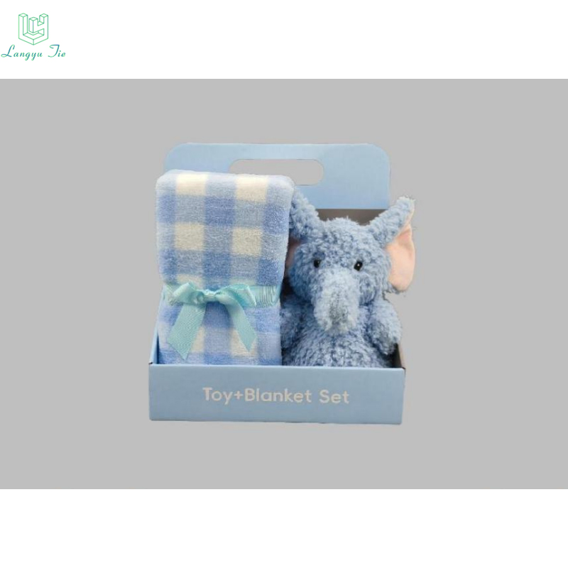 Wholesale Langyu Stuffed Animal Toys with Blanket Plush Dolls Kids Sleeping Blanket Cute Animal Doll Blanket Rabbit Blanket