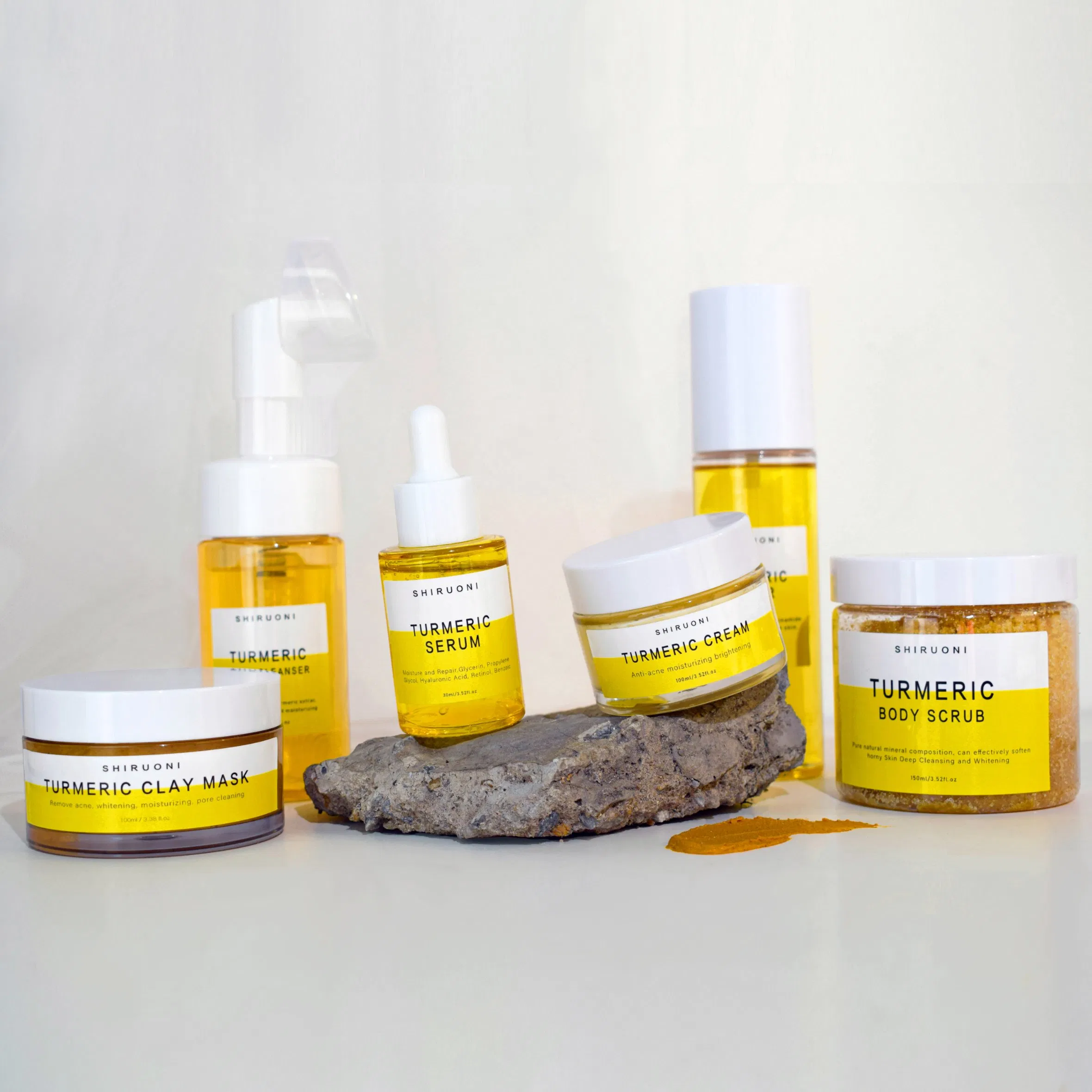 OEM ODM Vegan Skin Care Anti Aging Remove Acne Whitening Turmeric Facial Oil Serum