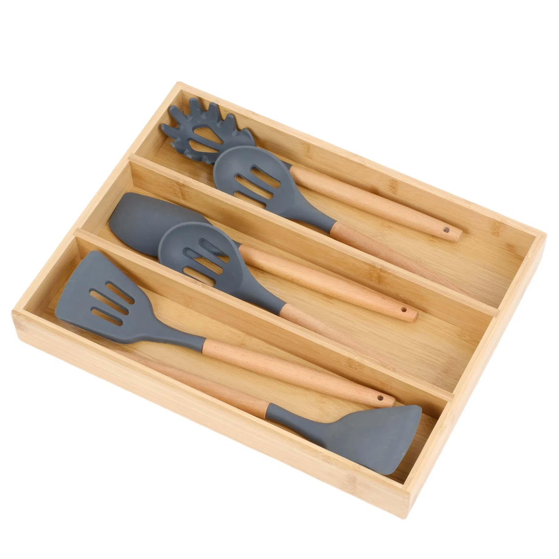 Customized BPA Expandable Desk Bamboo Kitchen Clear Plastic Organizers Organizer Drawer Organizer