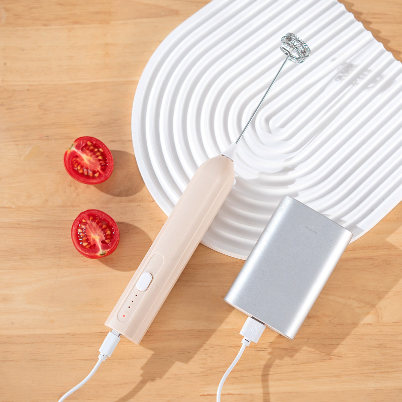 Kitchen Gadget Wholesale Automatic Manual Hand Handheld Coffee Instant Whisk Mixer Electric Milk Frother Steamer Milk Frother Whisk Rechargeable