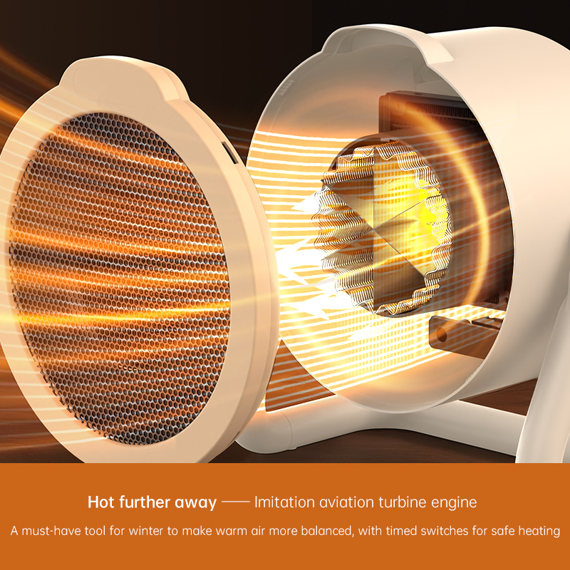 No Noise Adjustable Energy-Saving Rapid Warming Shake Head Wammer Fan Heater