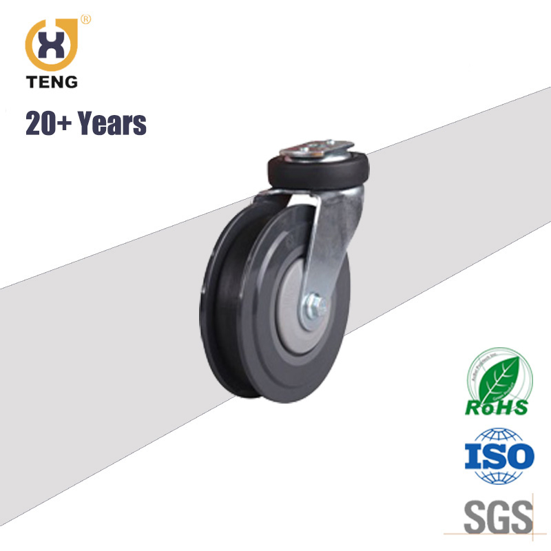 China Factory Shopping Trolley Wheel Escalator Swivel PU Cart Castor Wheel