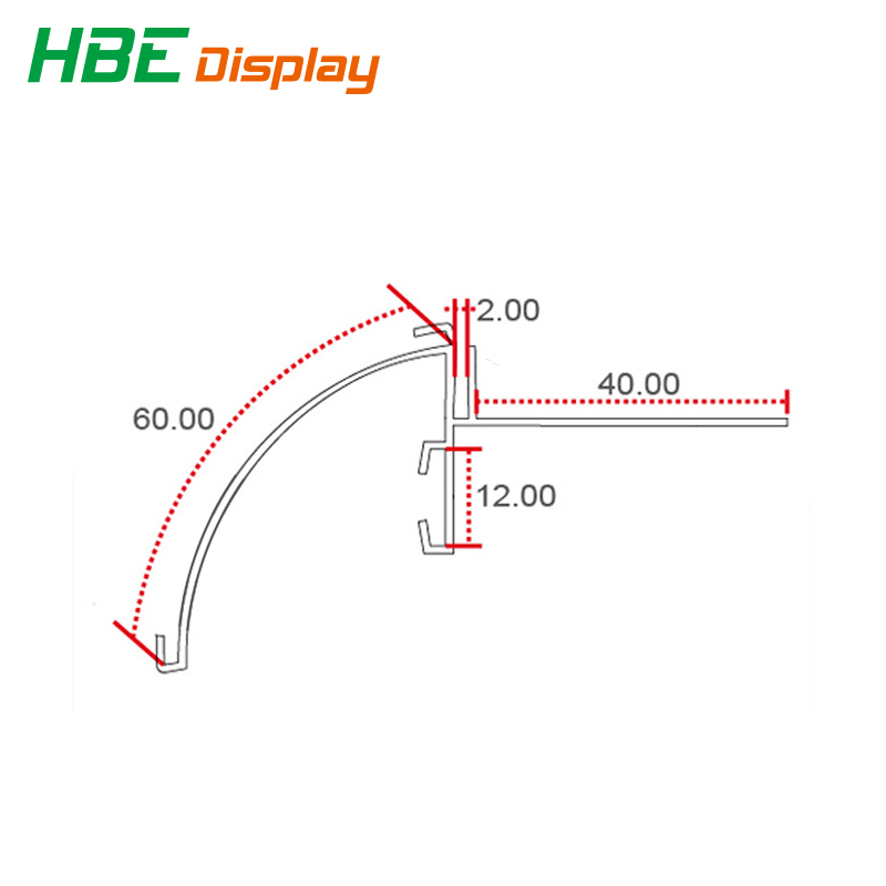Supermarket PVC Plastic Pop Clips Advertising Holder for Promotion
