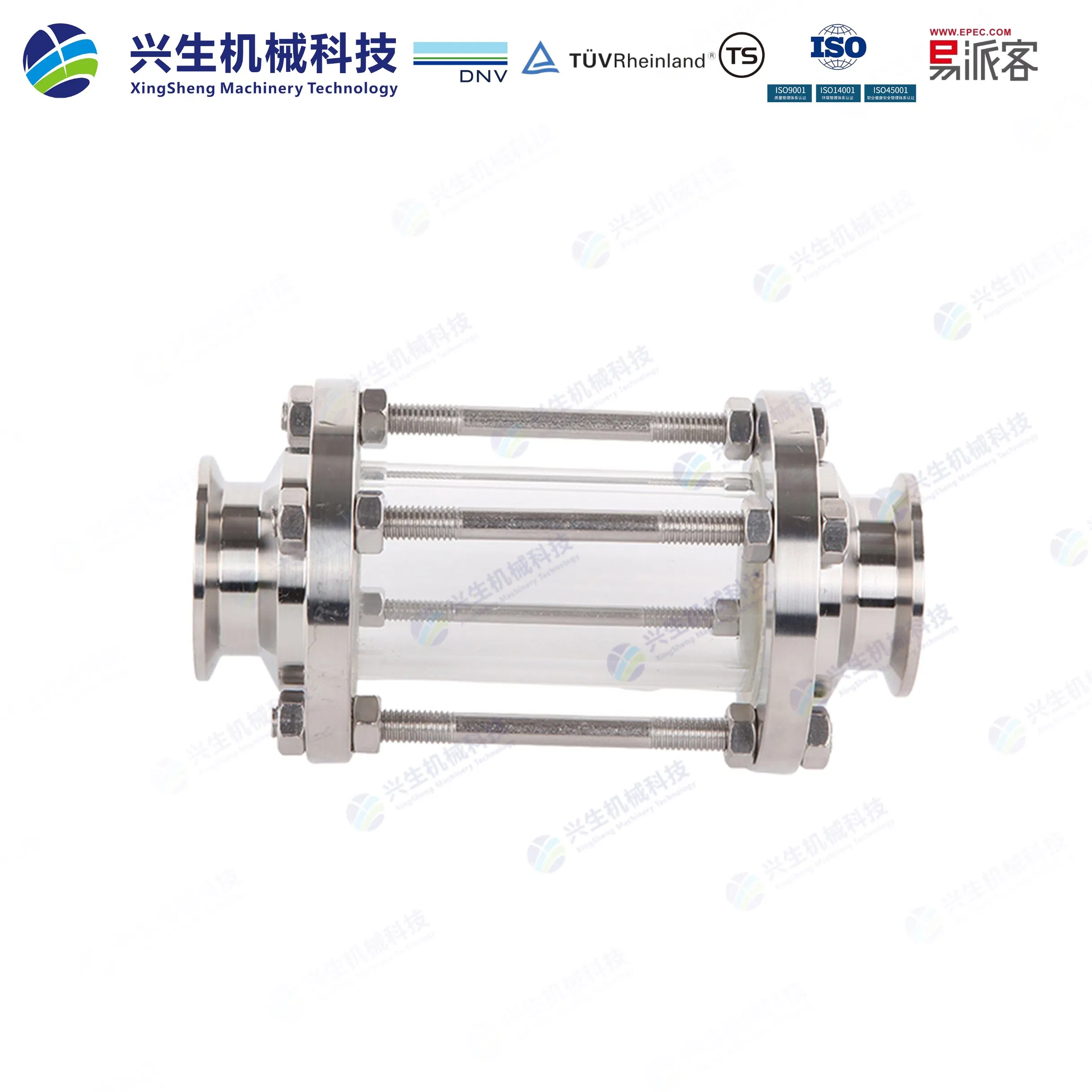Stainless Steel 304 316L Sanitary Mirror Tri Clamp Flow Sight Glass